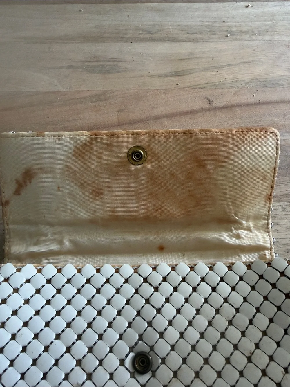 Vintage beautiful White metal mesh Top-Handle Women’s Bag